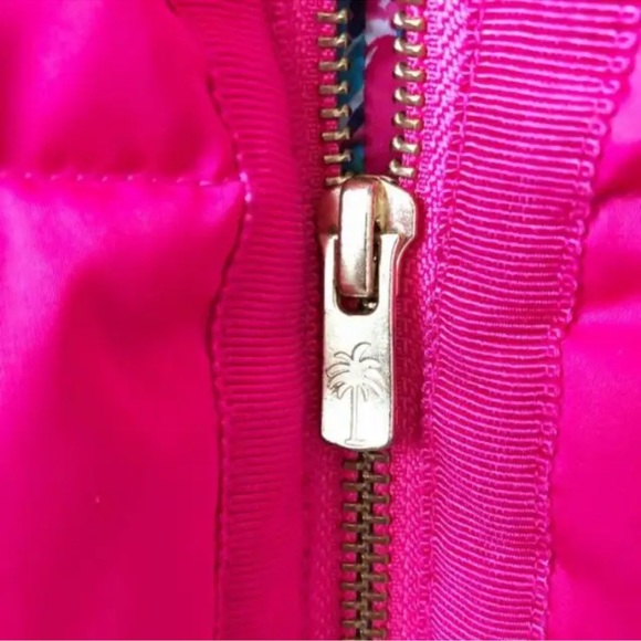 198.00 NWT Lilly Pulitzer XS Syd Down Feather Puffer Vest Pomegranate Winter Ski - Picture 2 of 6